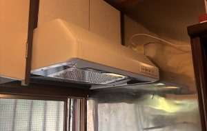 三菱　レンジフード　取替